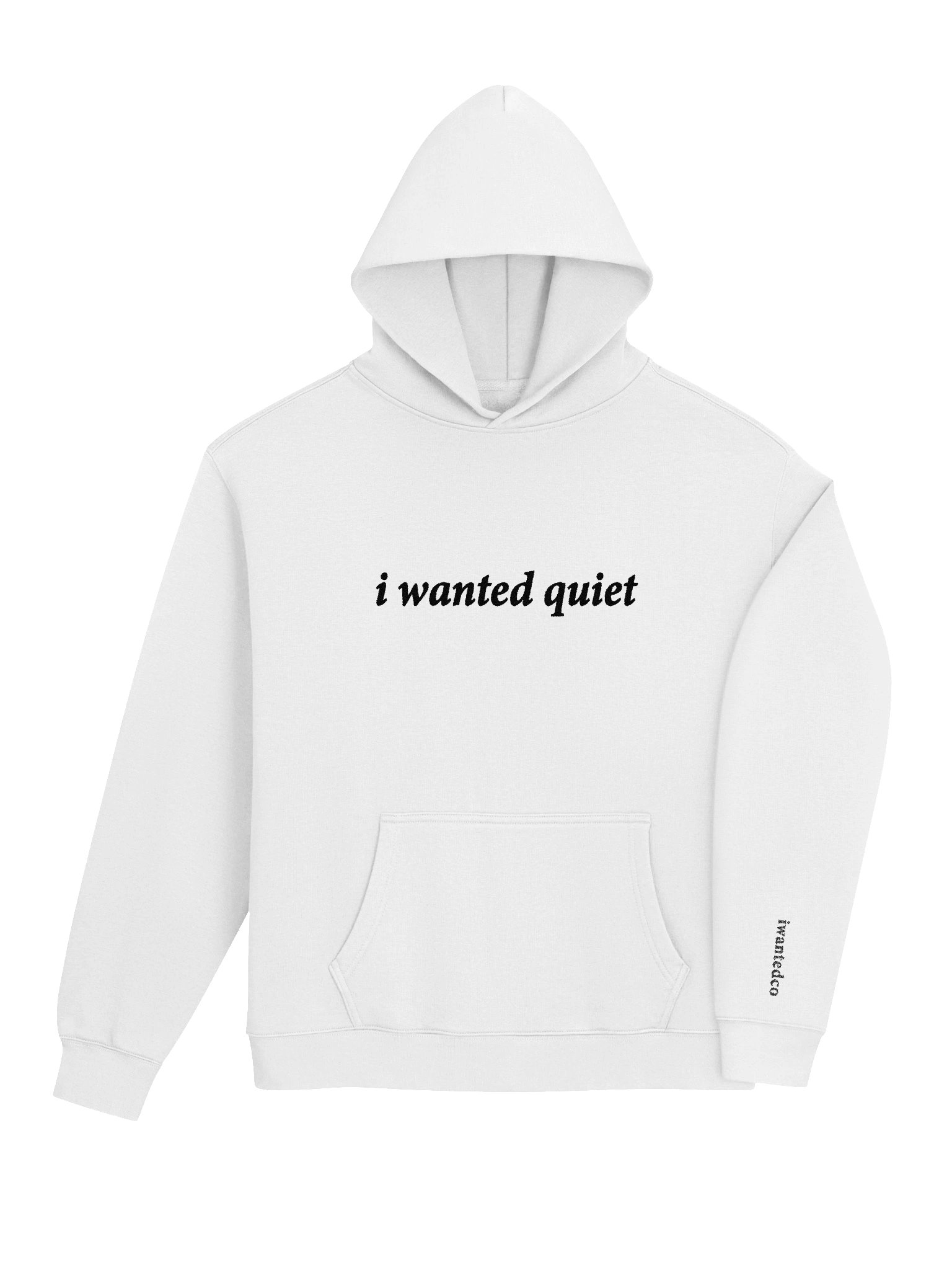 i wanted quiet – Embroidered Heavyweight Hoodie product image (5)