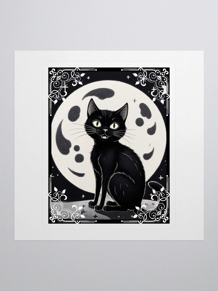 Moonlit Feline Kiss-Cut Stickers product image (1)