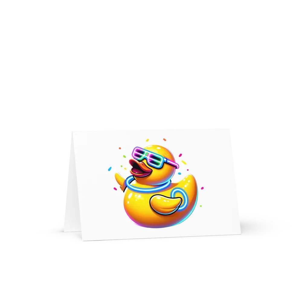 Neon Party Rubber Duck Card product image (1)