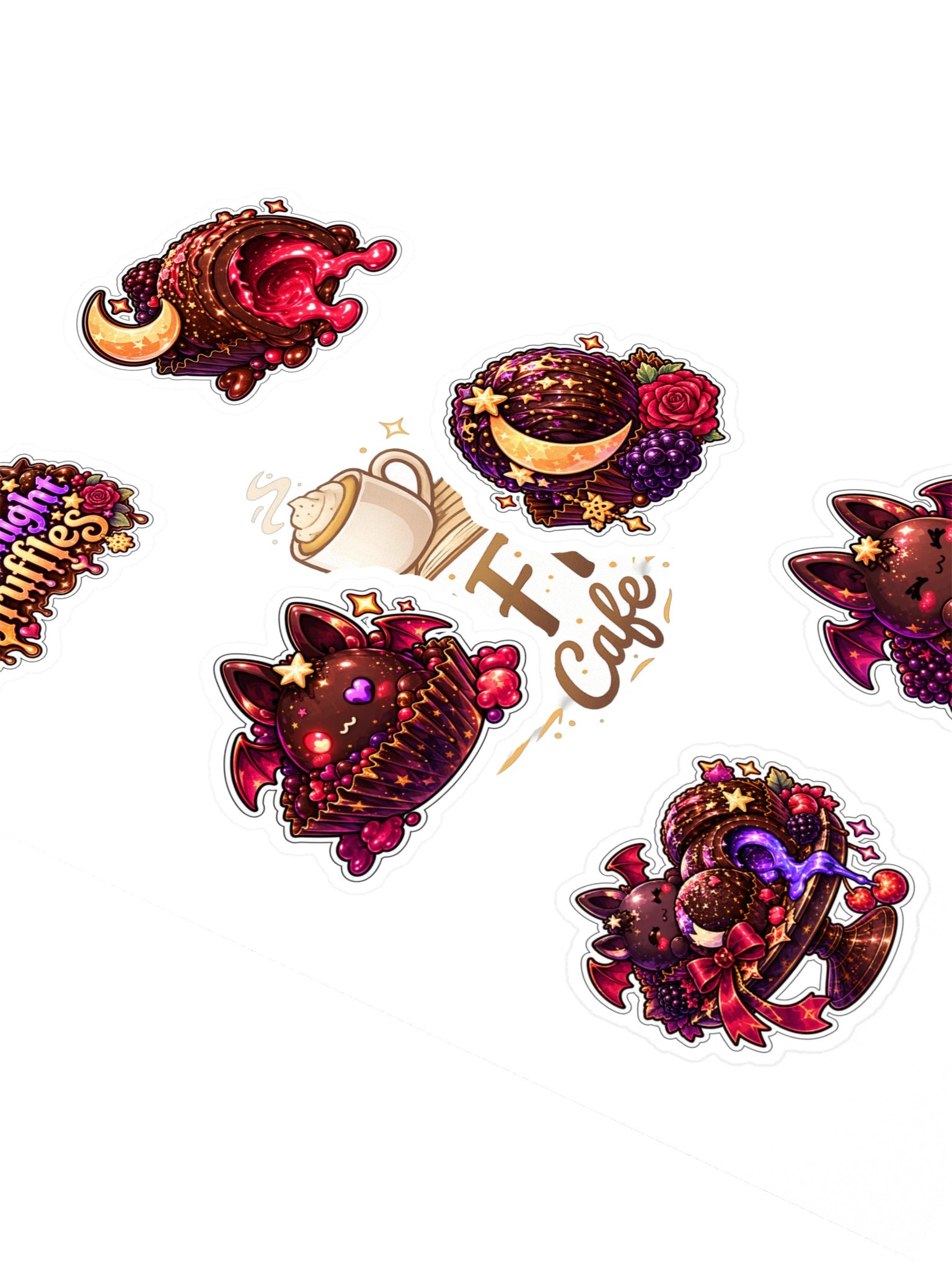 The AFK Cafe™ Midnight Truffles | 6-Piece Sticker Pack Vol. 2 product image (2)