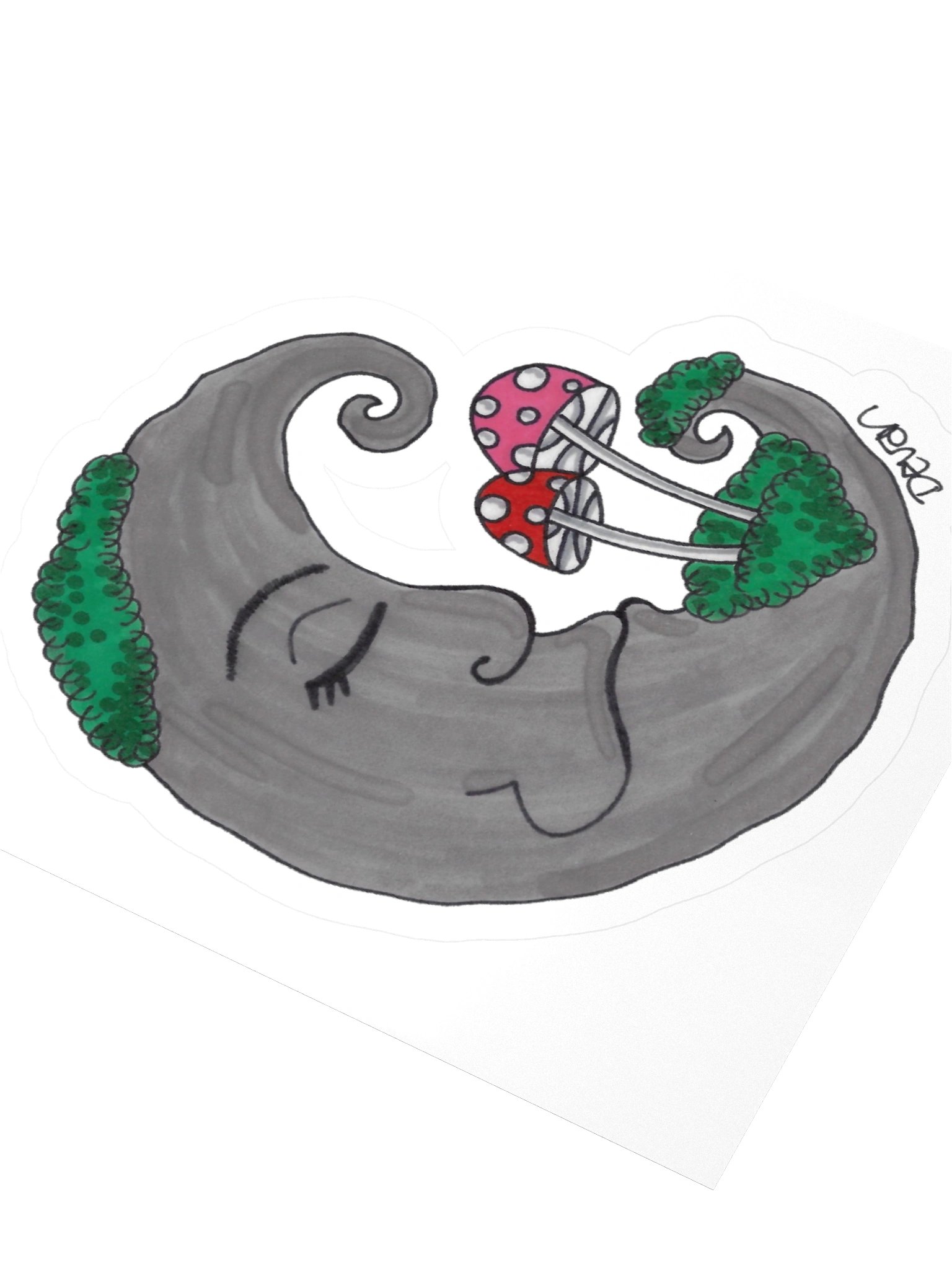 Mushroom Moon Sticker product image (3)