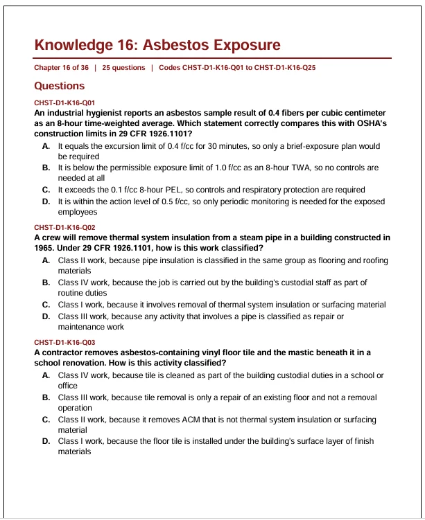 CHST Domain 1 Practice Questions | 900 Questions with Detailed Explanations product image (5)
