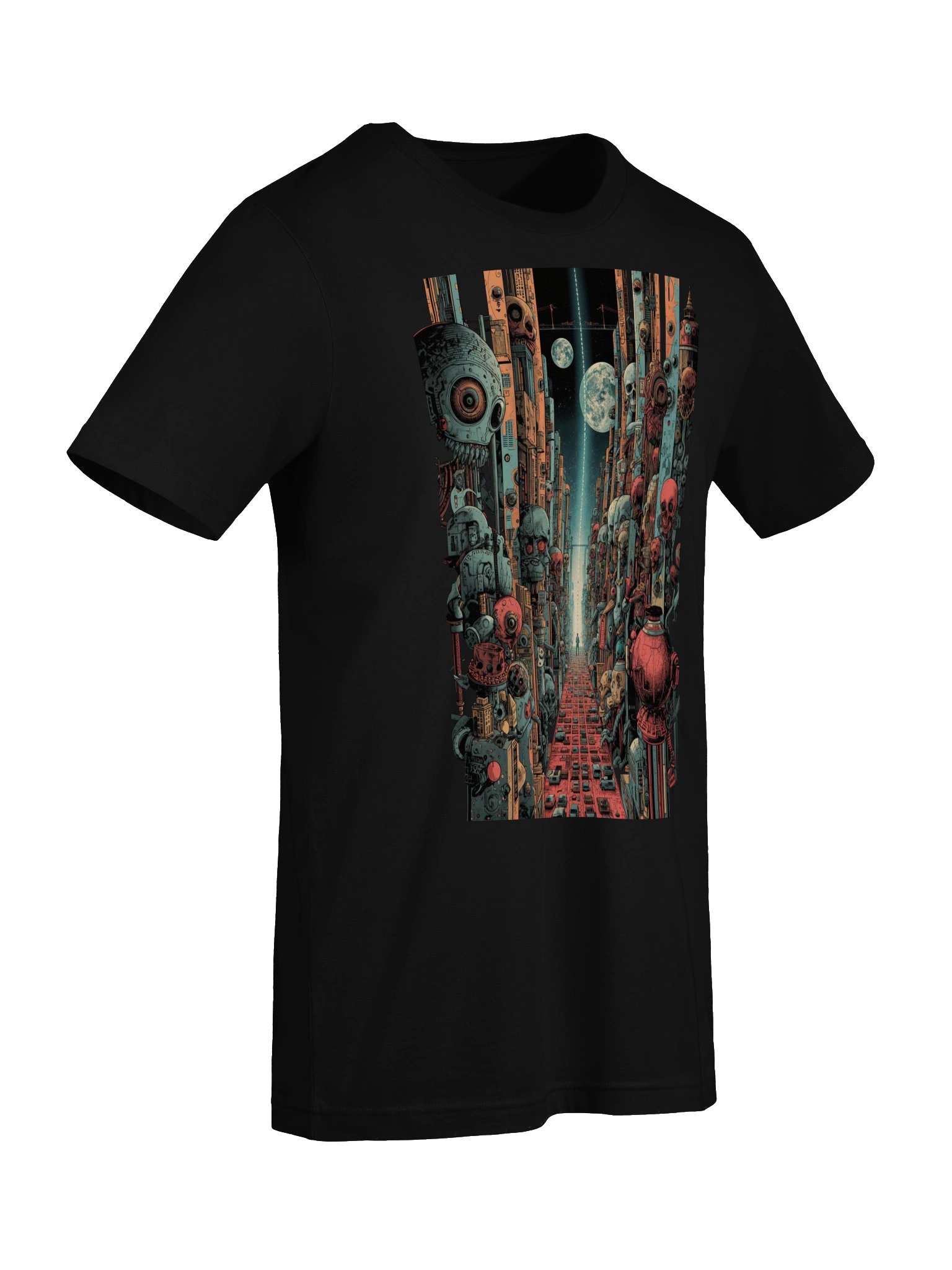 Dystopian Neon Cityscape Lightweight T-Shirt product image (2)