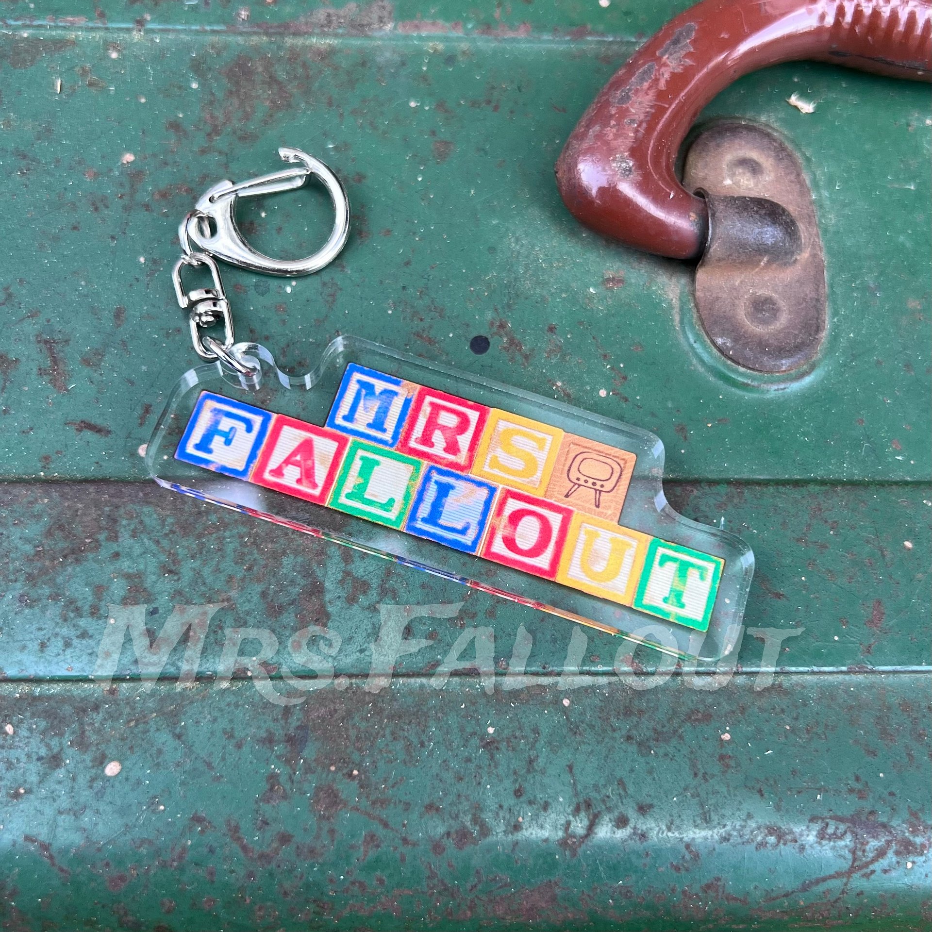 Mrs.Fallout Blockletter Keychain product image (1)