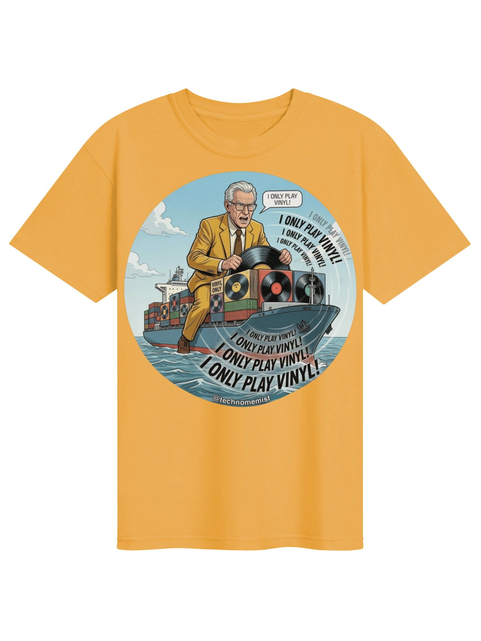 I Only Play Vinyl! Double Sided Shirt product image (2)