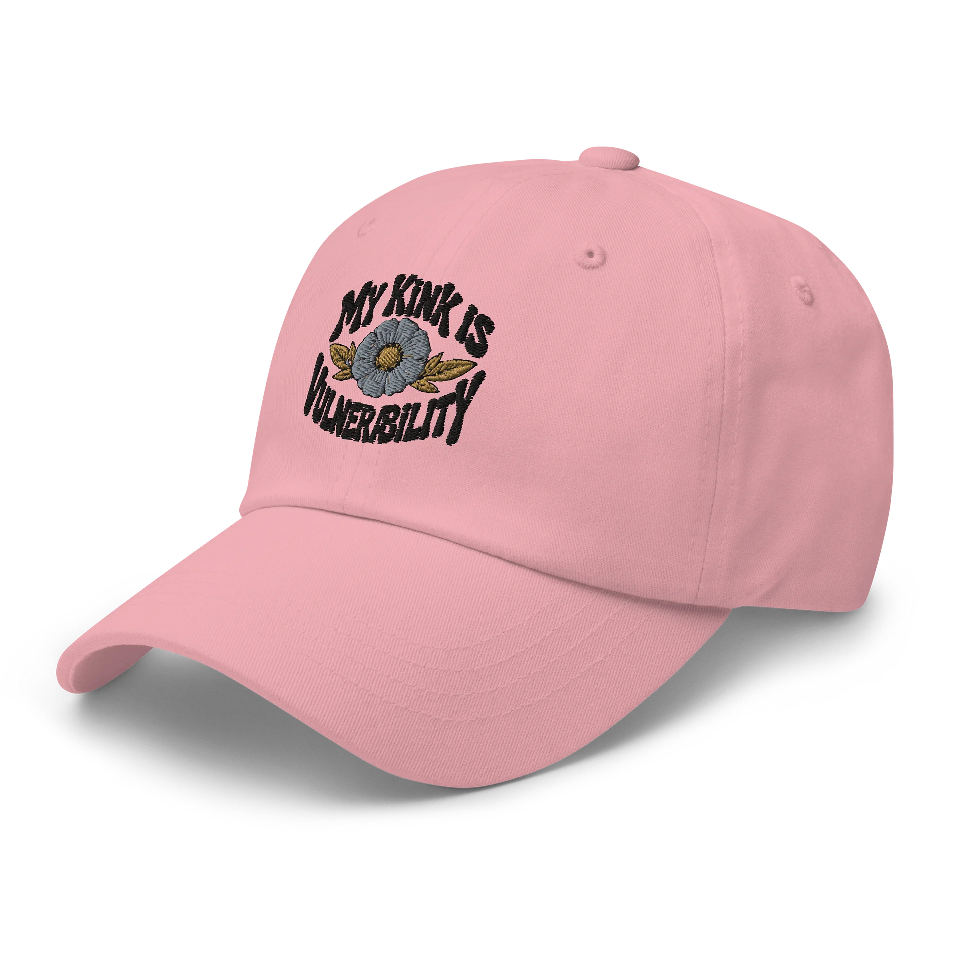 “My Kink Is Vulnerability” Pink Baseball Cap product image (5)