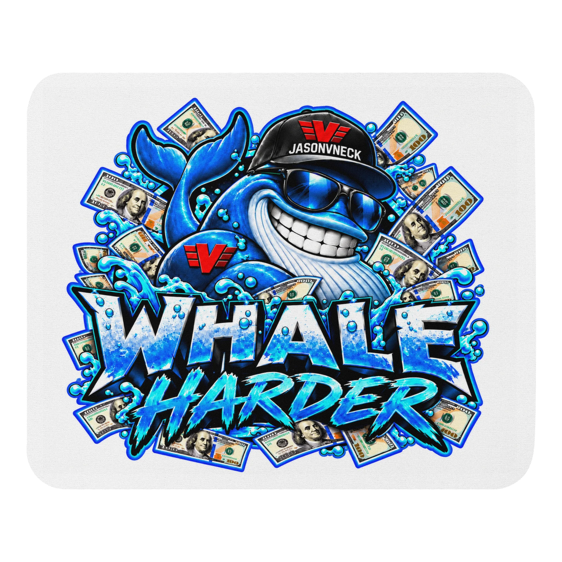 Whale Harder Mouse Pad (White) product image (1)