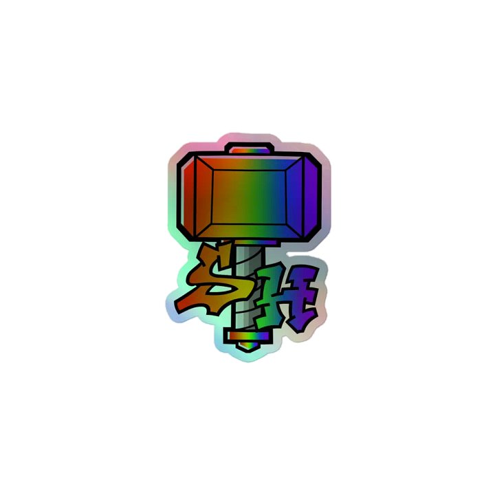 Prismatic Hammer Holographic Sticker Set product image (1)