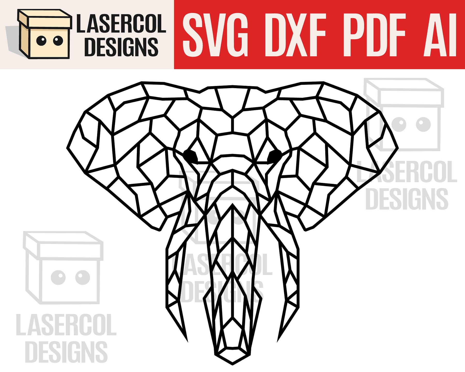 Geometric Animals Set Bundle - Laser Cut Files product image (6)