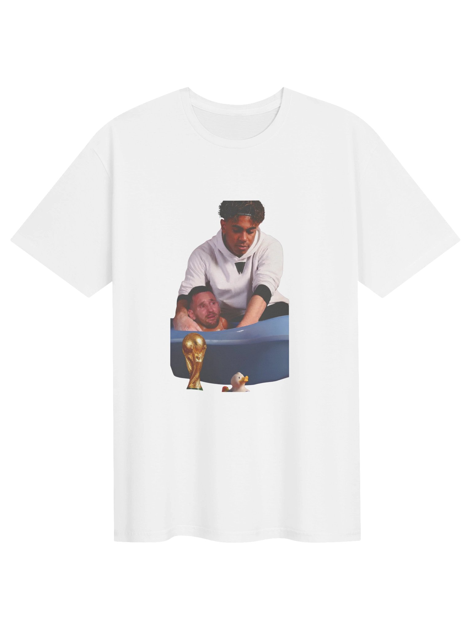 Crying Messi Bathtub Trophy Parody Football Shirt product image (2)
