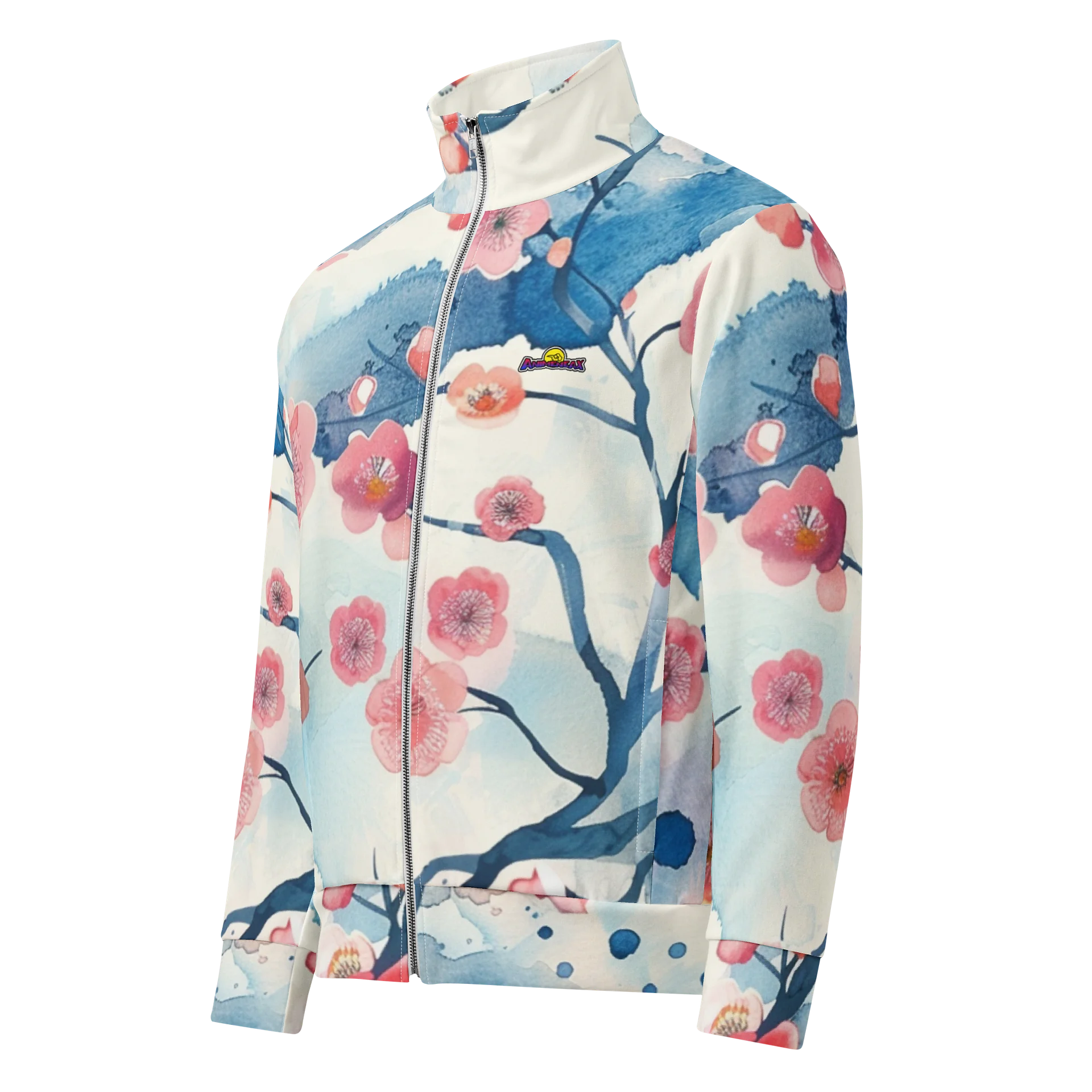 Sakura Sky Recycled Unisex Track Jacket - Eco-Friendly Zip-Up Fleece product image (1)