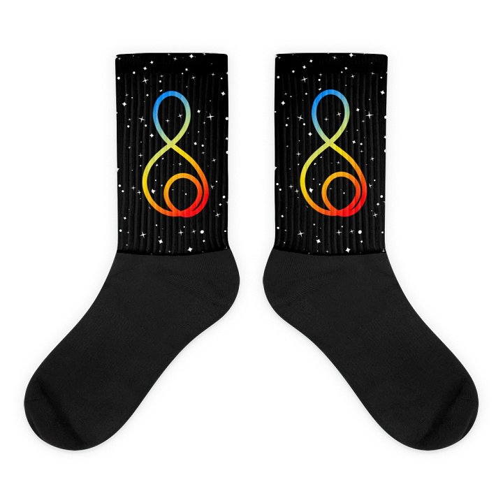 Treble Clef (LNLCovers) - Black Foot Sublimated Socks product image (1)