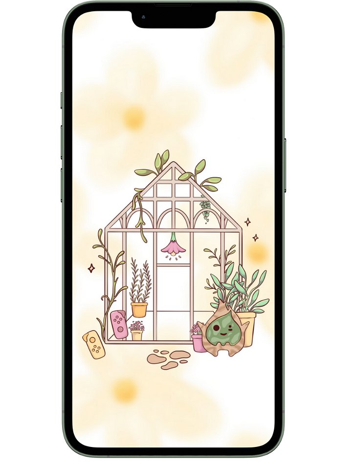 Yellow Flower Greenhouse Phone Background product image (1)