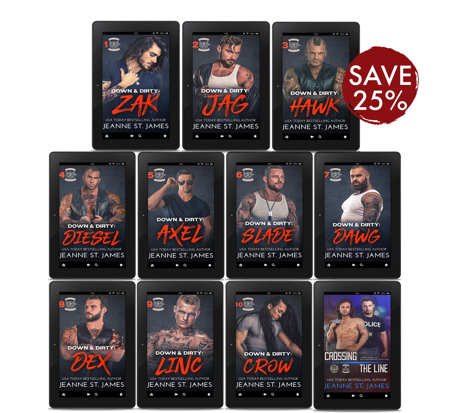 Dirty Angels MC & Crossing the Line Ebook Bundle product image (1)