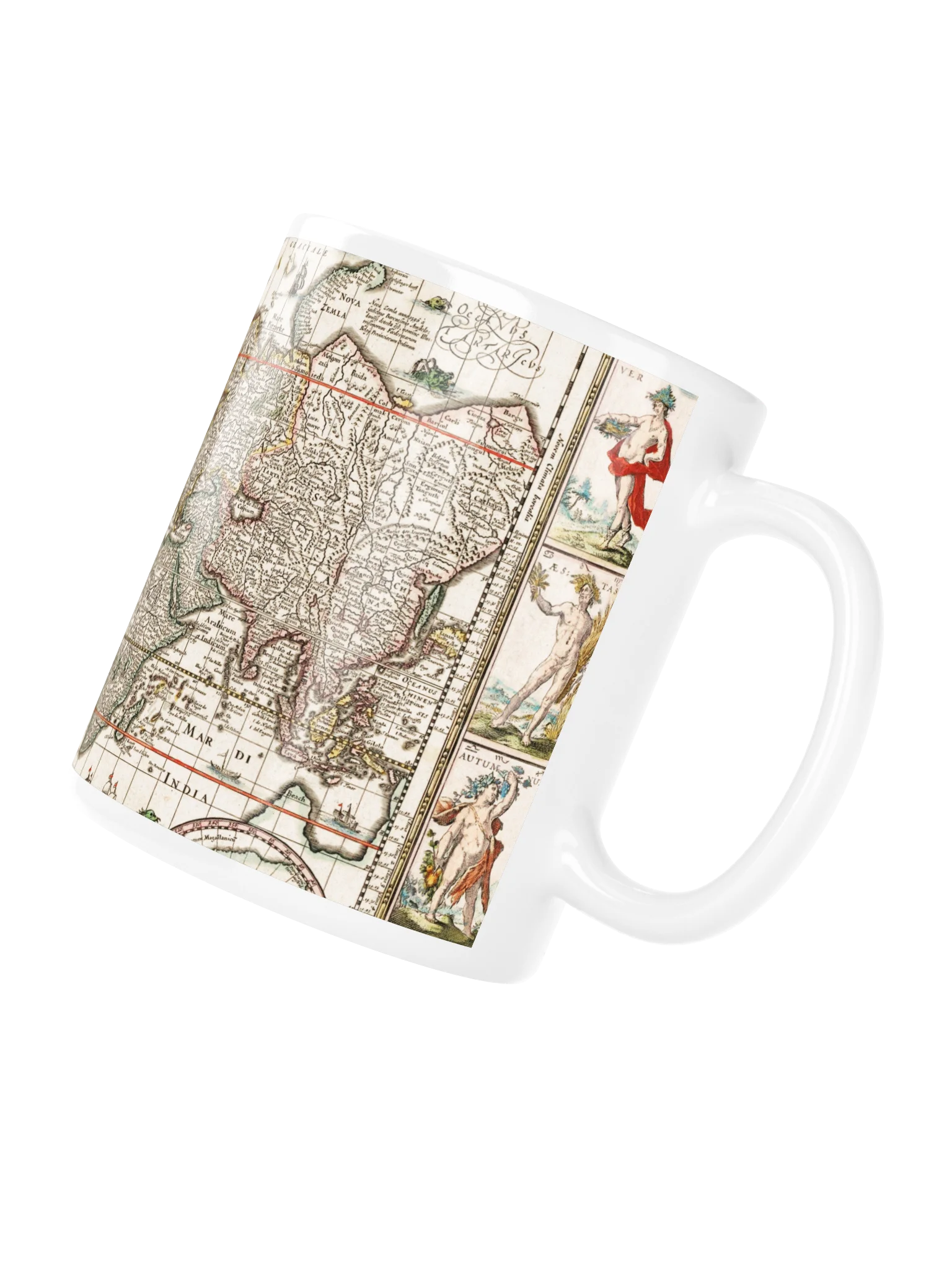 Vintage World Map Glossy Mug product image (4)