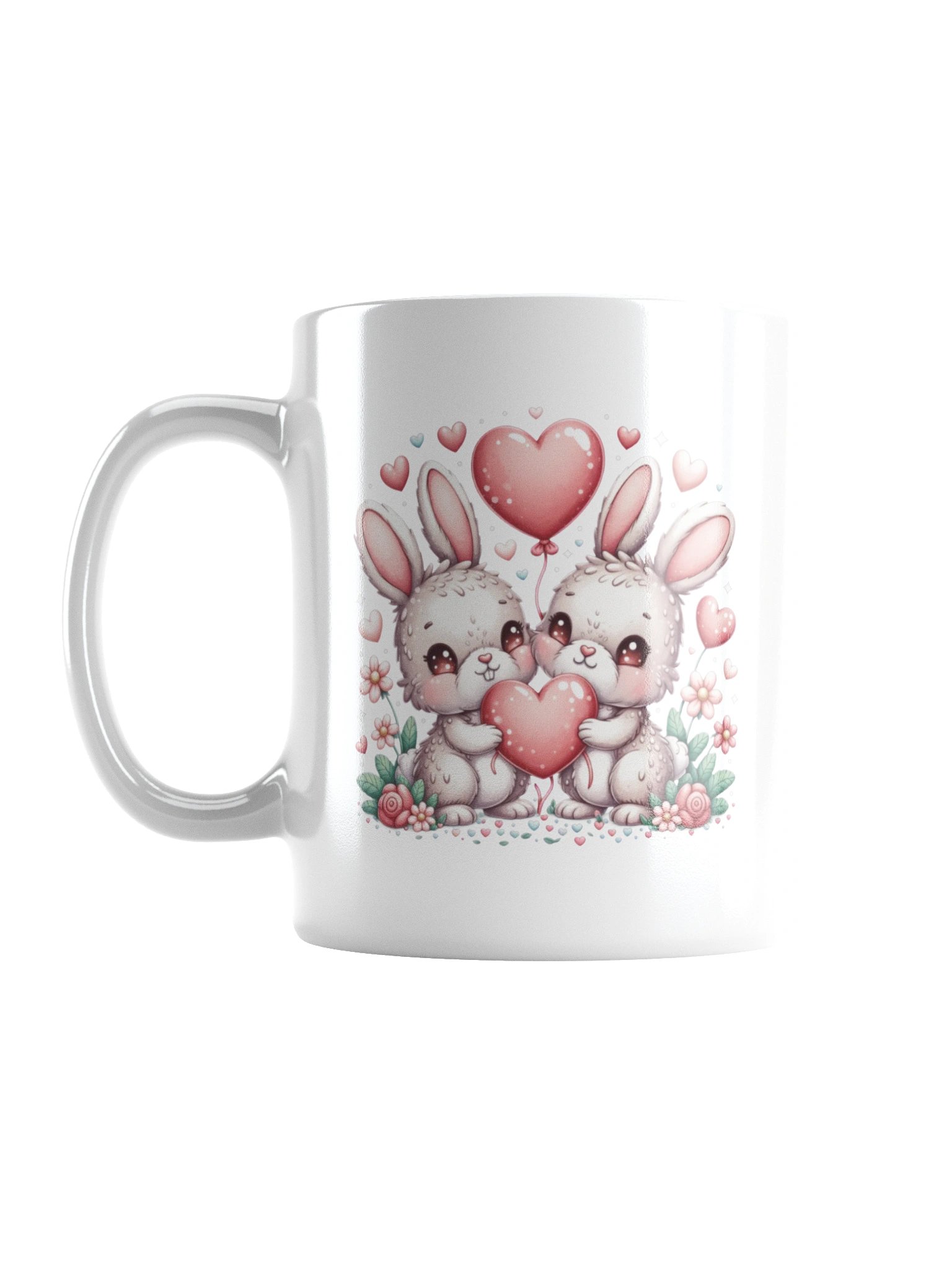 Heart Balloon Bunny Valentine Coffee Mug product image (1)
