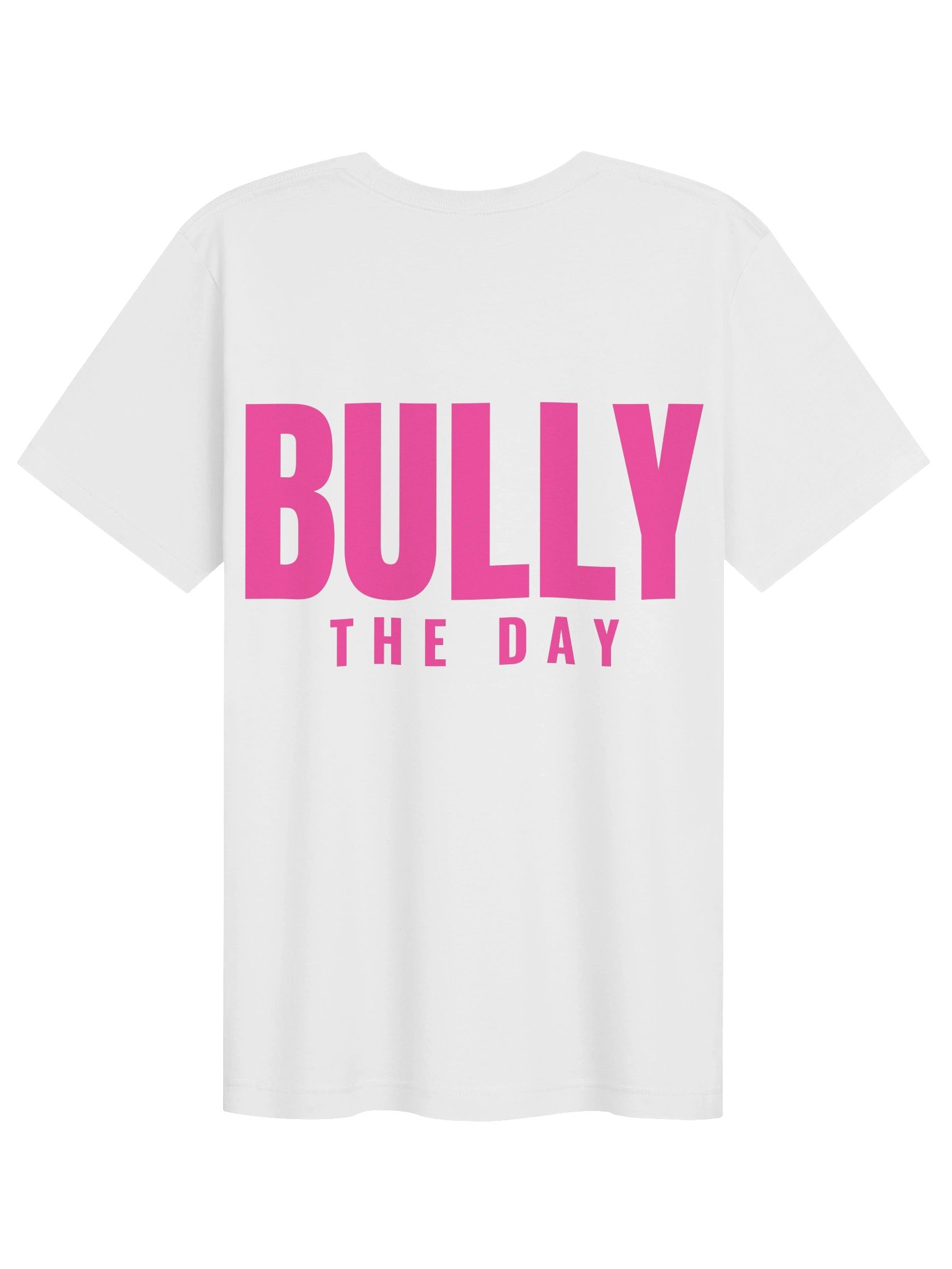 Bully The Day Stacked Tee - White/Pink product image (1)