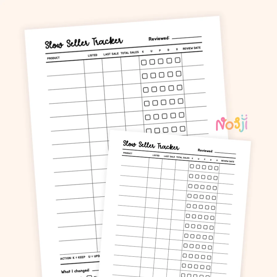Slow Seller Tracker Printable Product Performance Tracker product image (1)