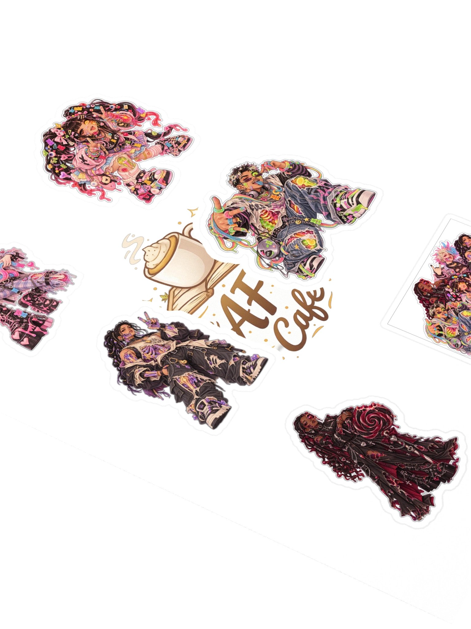 Gummy Grindlings: Stylish Zombies — 6 Sticker Pack product image (2)