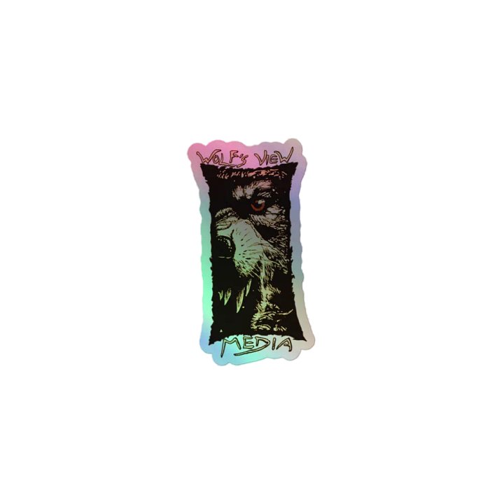 Snarling Wolf Logo- Hologram Sticker product image (1)
