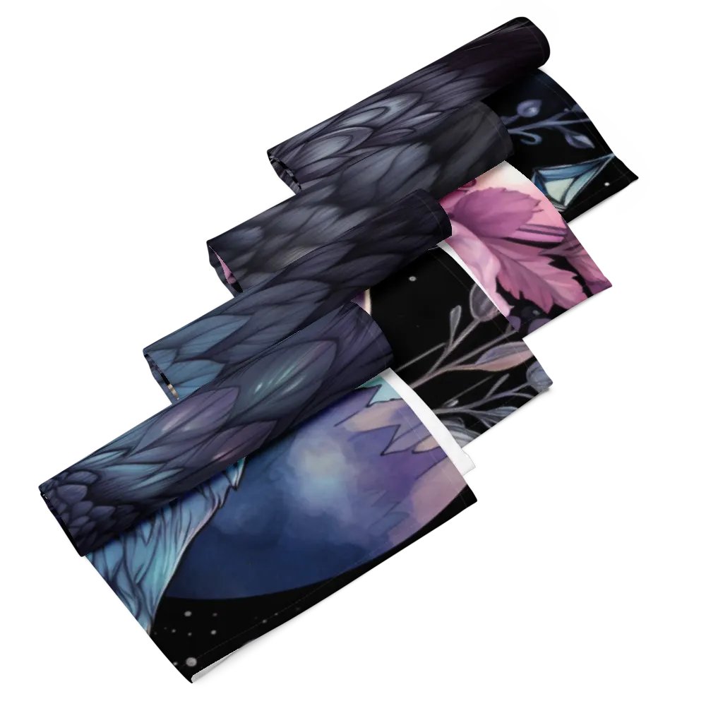 Premium Cloth Napkin Set: Mysterious birds observe product image (10)