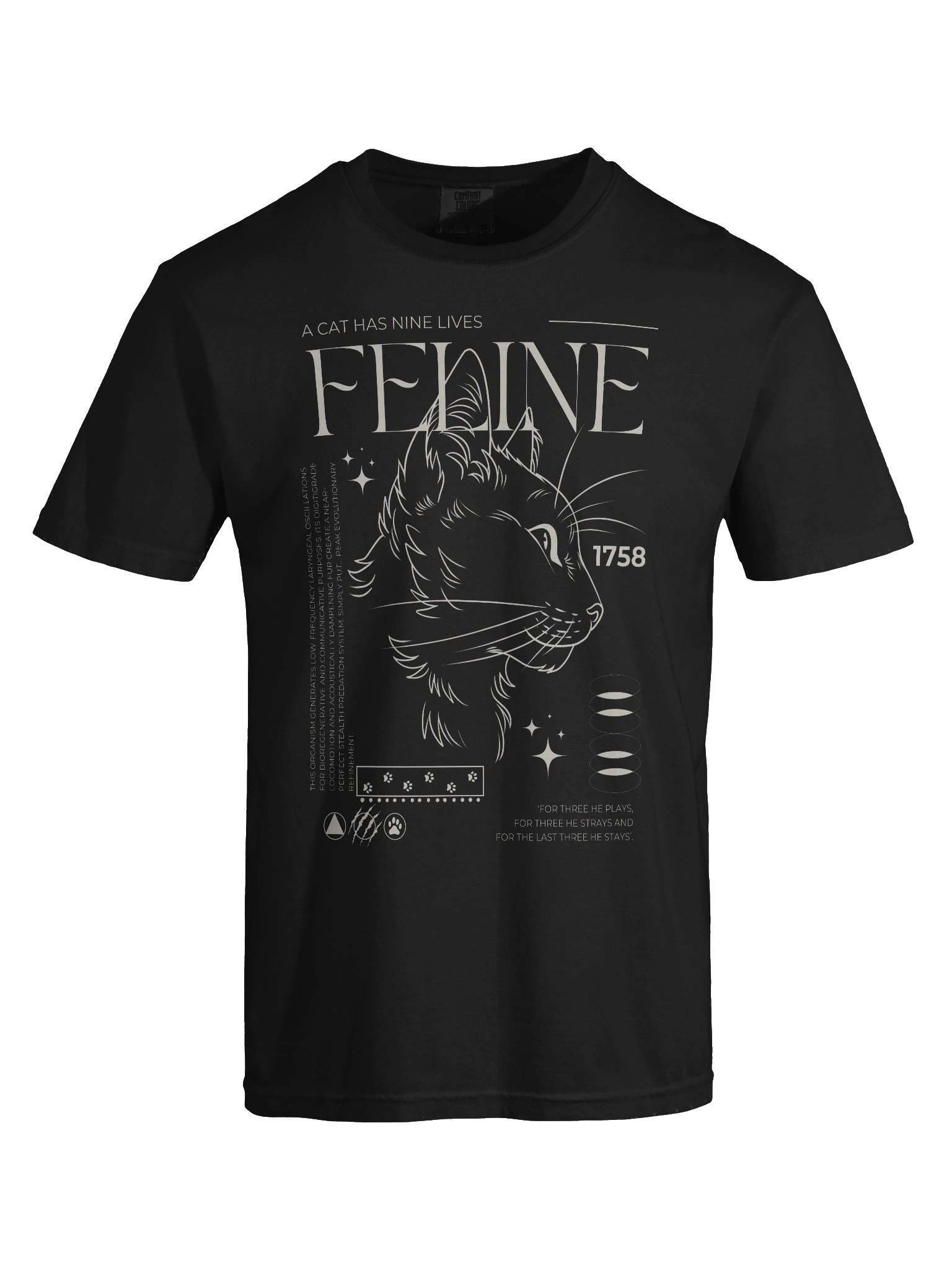 Feline Design Comfort Colors 100% Cotton Shirt product image (4)