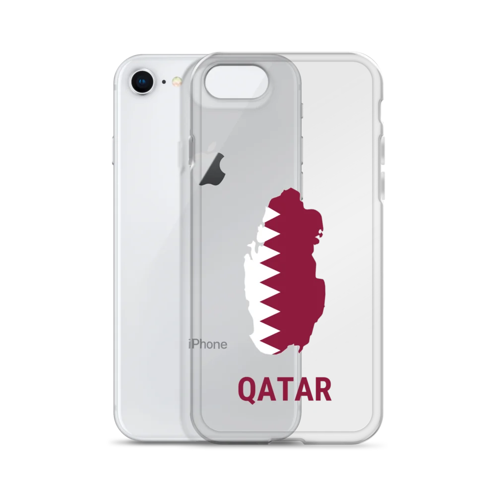 Qatar 2026 World Cup Flag iPhone Tough Case - Qatar Soccer Phone Cover - Dual Layer Protective Case product image (2)