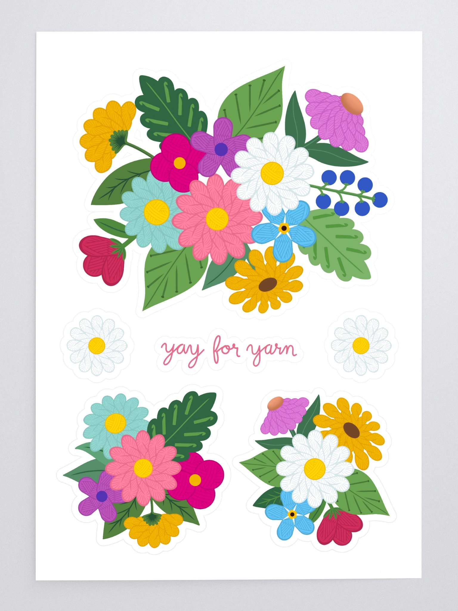 Floral Yarn Sticker Set product image (3)