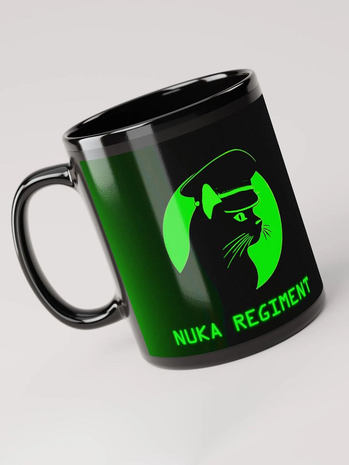Nuka Regiment Black Glossy Mug product image (1)