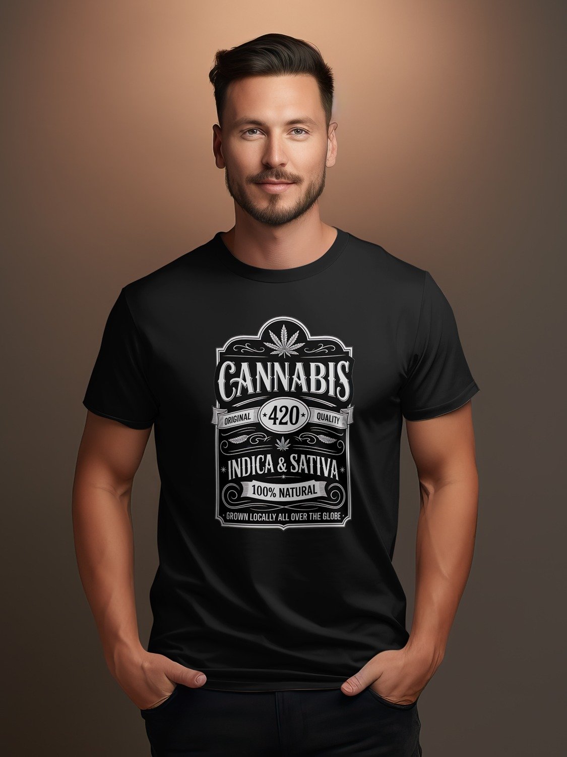 CANNABIS 420 - Vintage Label Design - Stoner T-Shirt product image (2)