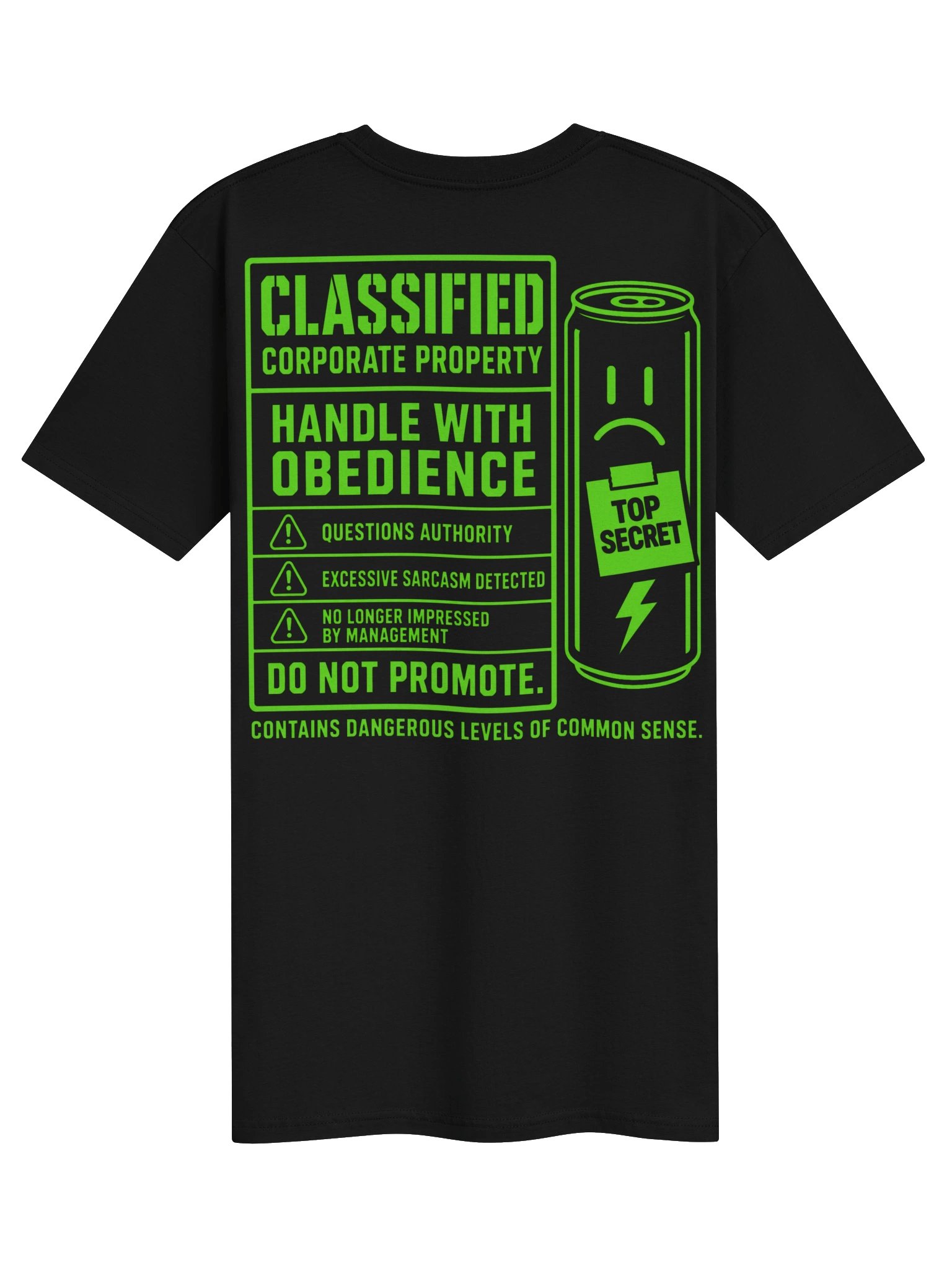 Classified Corporate Property – Handle With Obedience Heavyweight Tee product image (5)