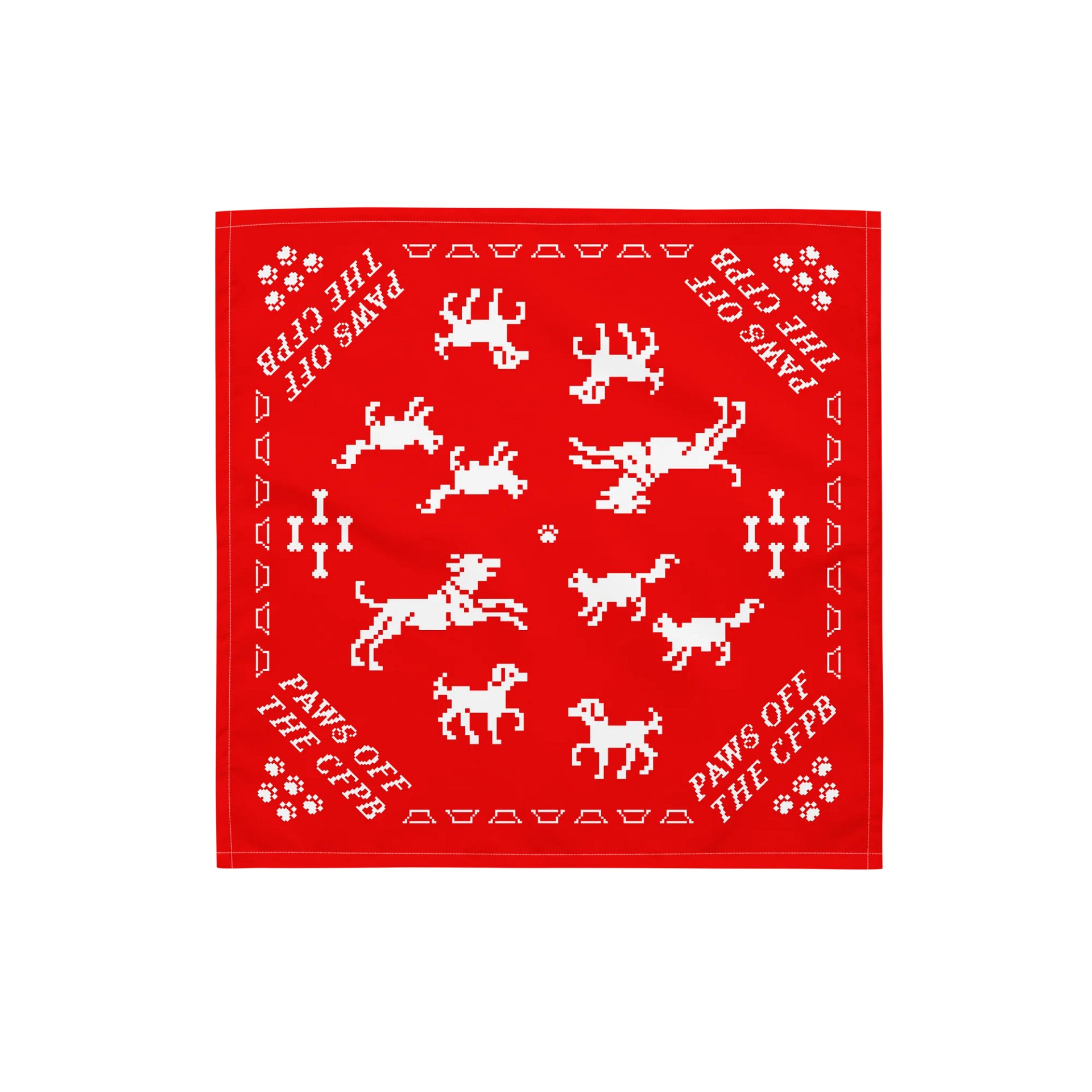 Paws off the CFPB Bandana (Red) product image (1)