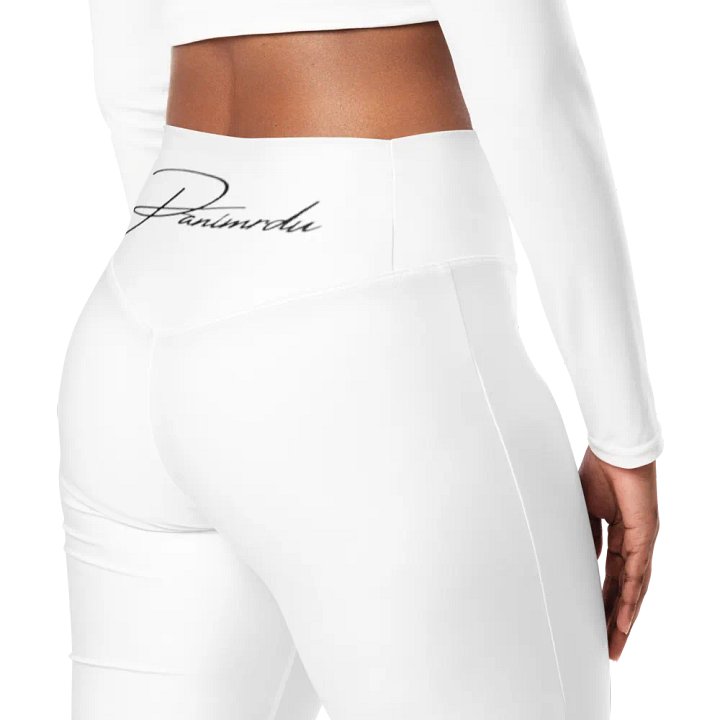 PANÍ MRDU Flaired Leggings in White product image (1)