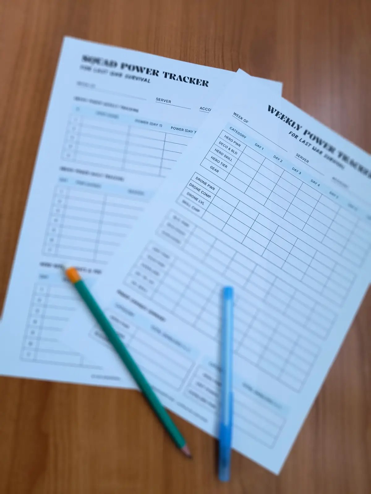 Power Tracker Printable Kit for Last War Survival product image (2)