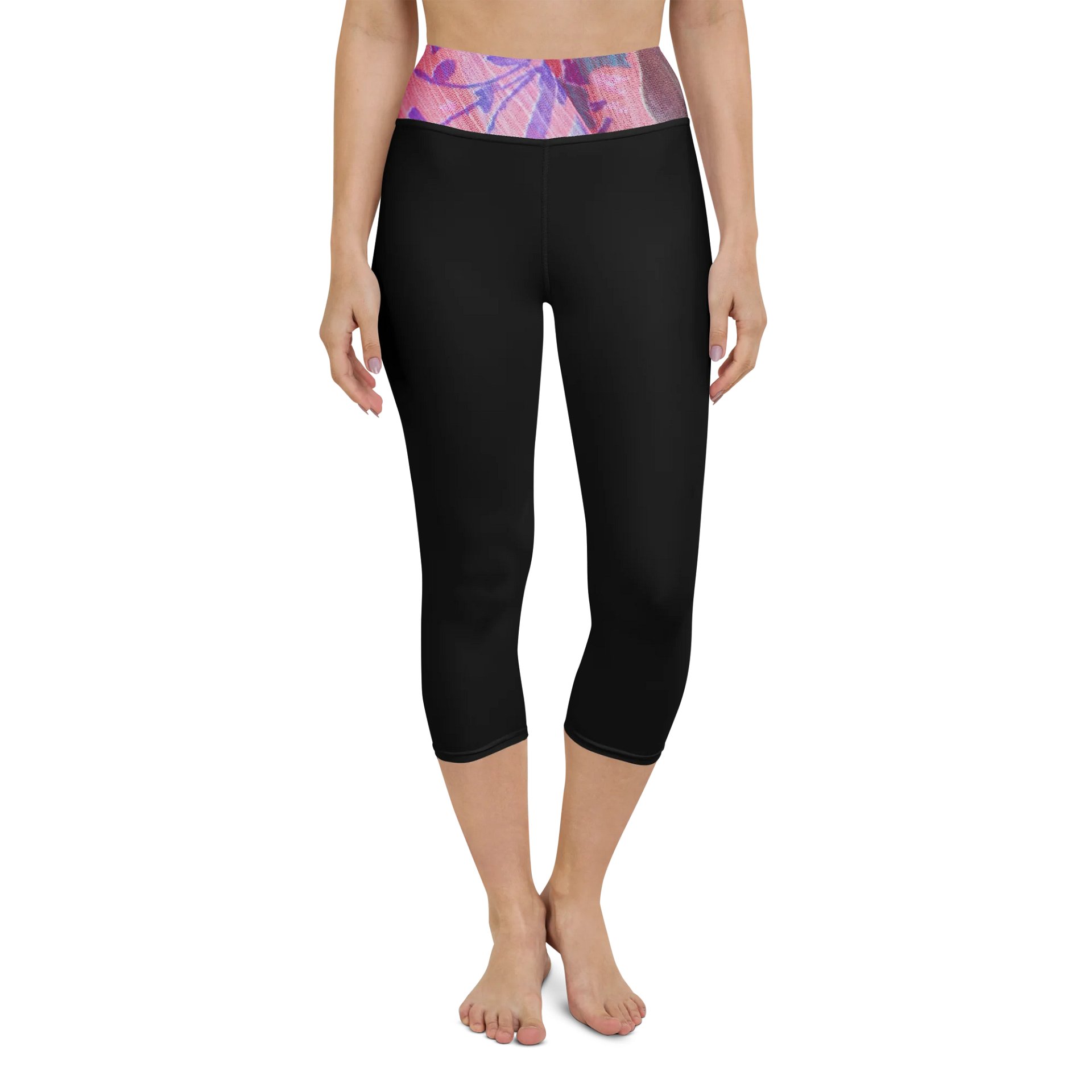 Paradise Breeze Black Yoga Capri Leggings product image (4)