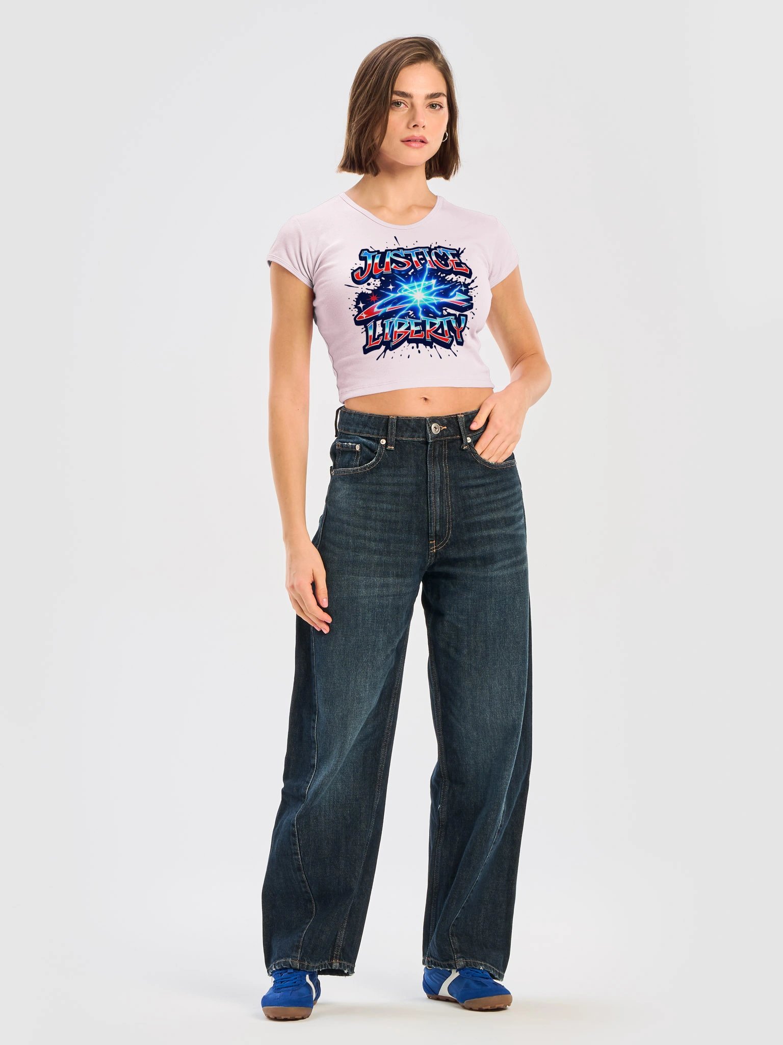 Justice Liberty Graphic Baby Tee product image (23)