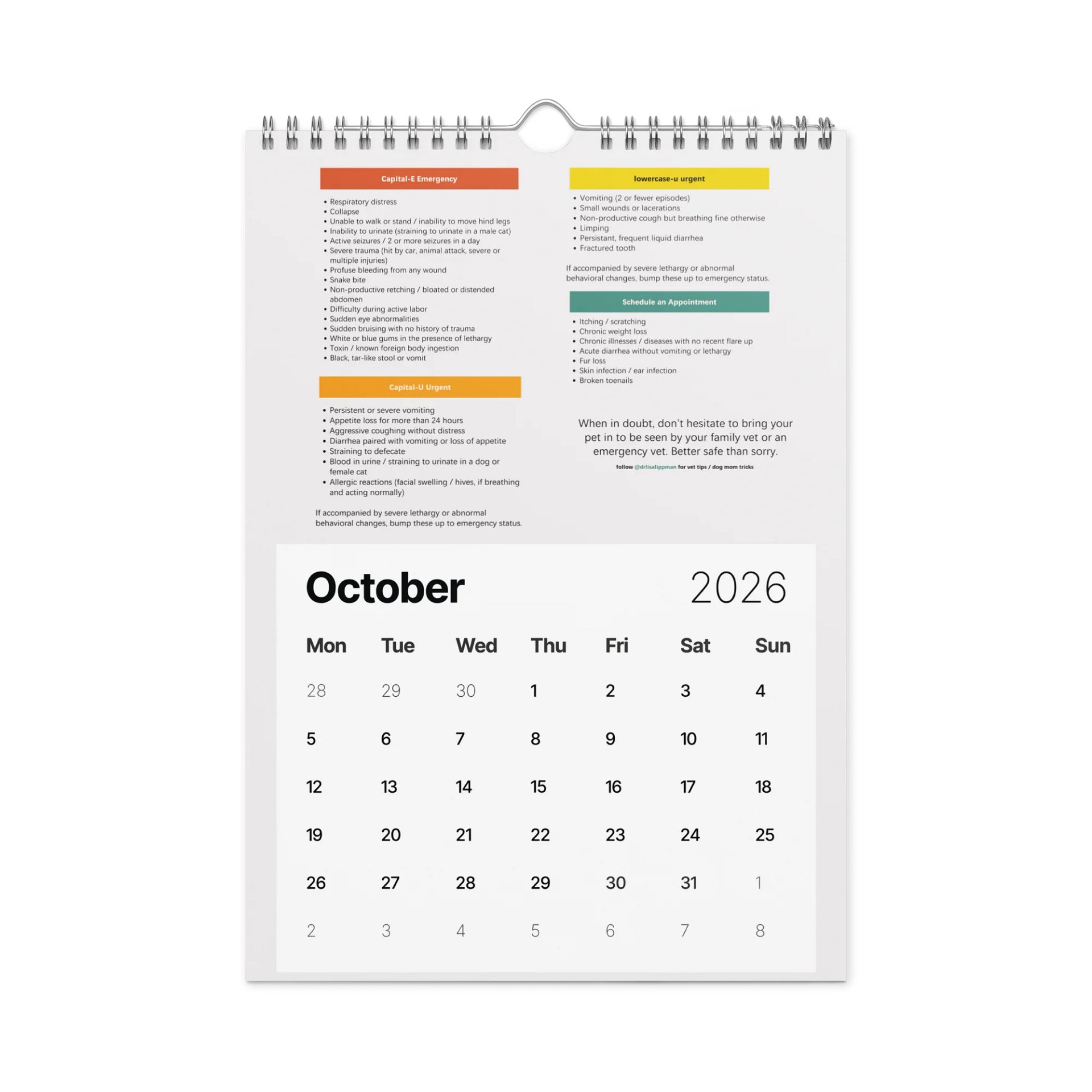 2026 Emergency Reference Wall Calendar product image (12)