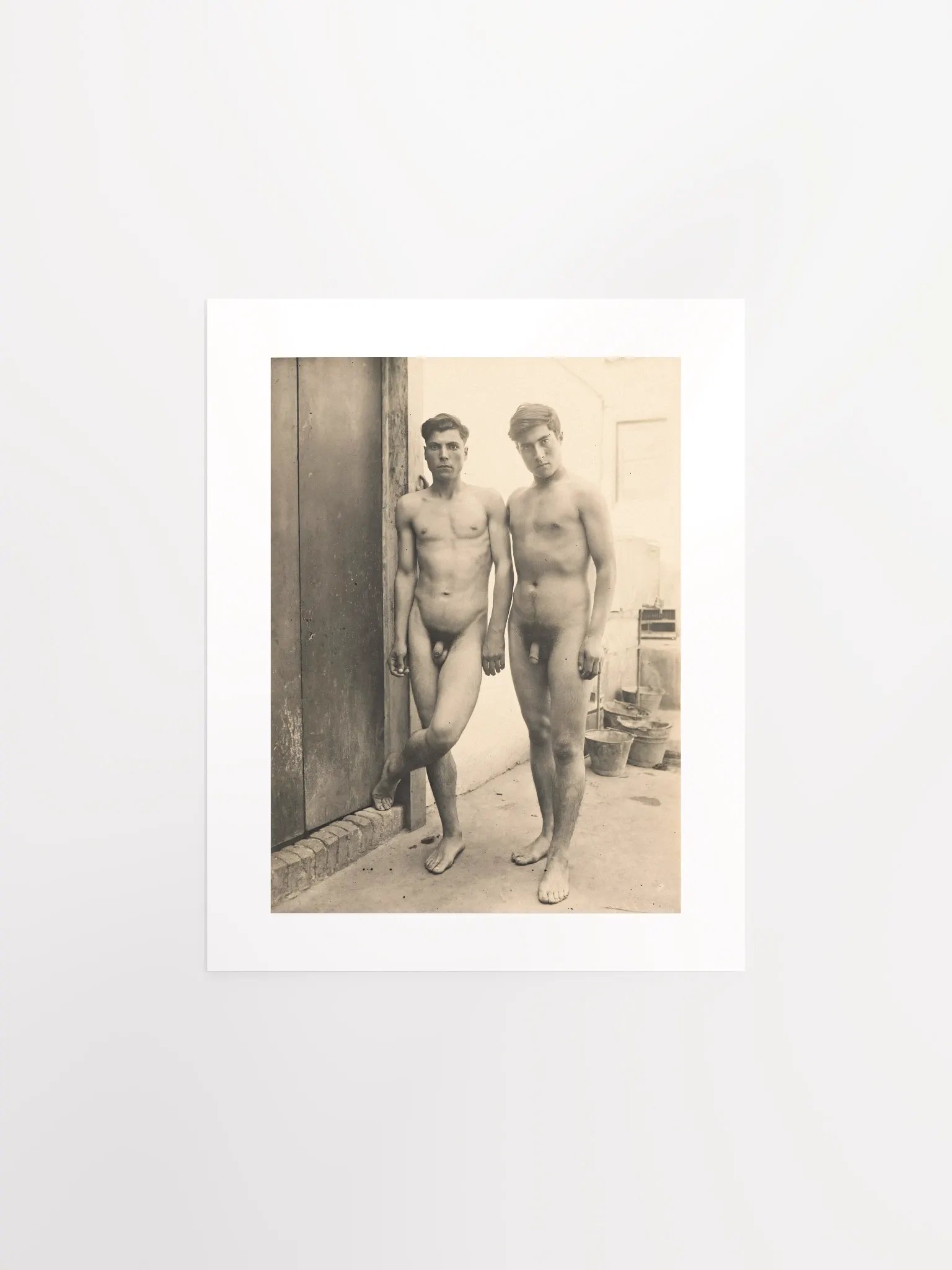 Two Young Men Standing Naked by Wilhelm von Gloeden (c.1900) - Print product image (1)