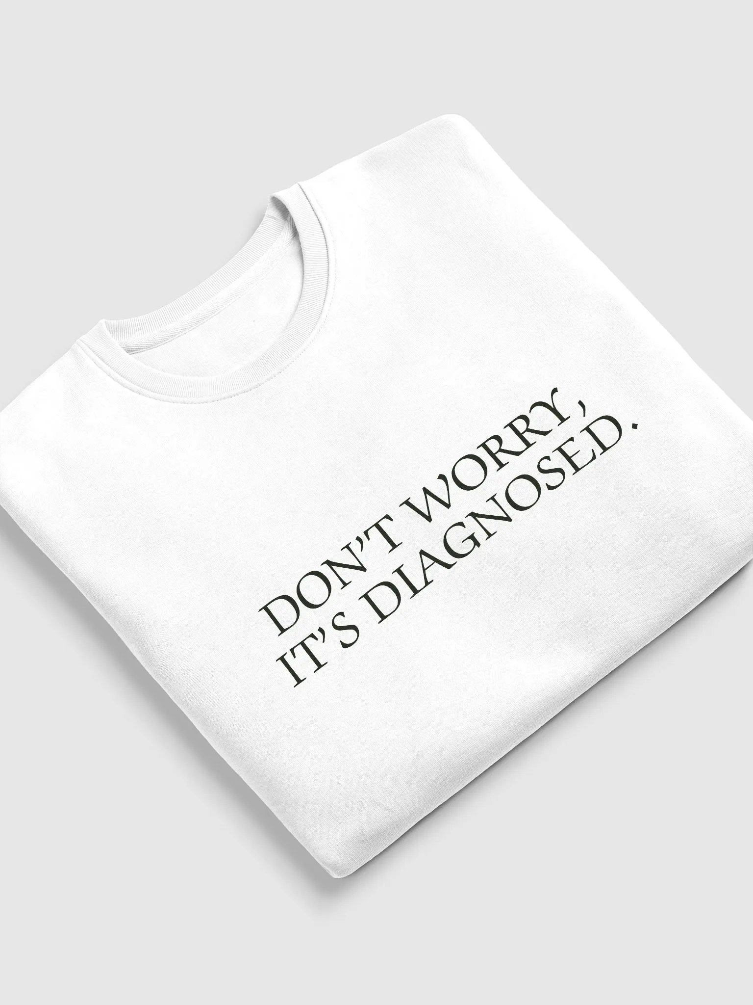 DW, IT'S DIAGNOSED. (black) printed eco crew product image (11)
