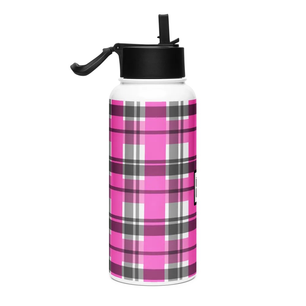 8T Sips Founders Plaid Stainless Steel Water Bottle product image (4)