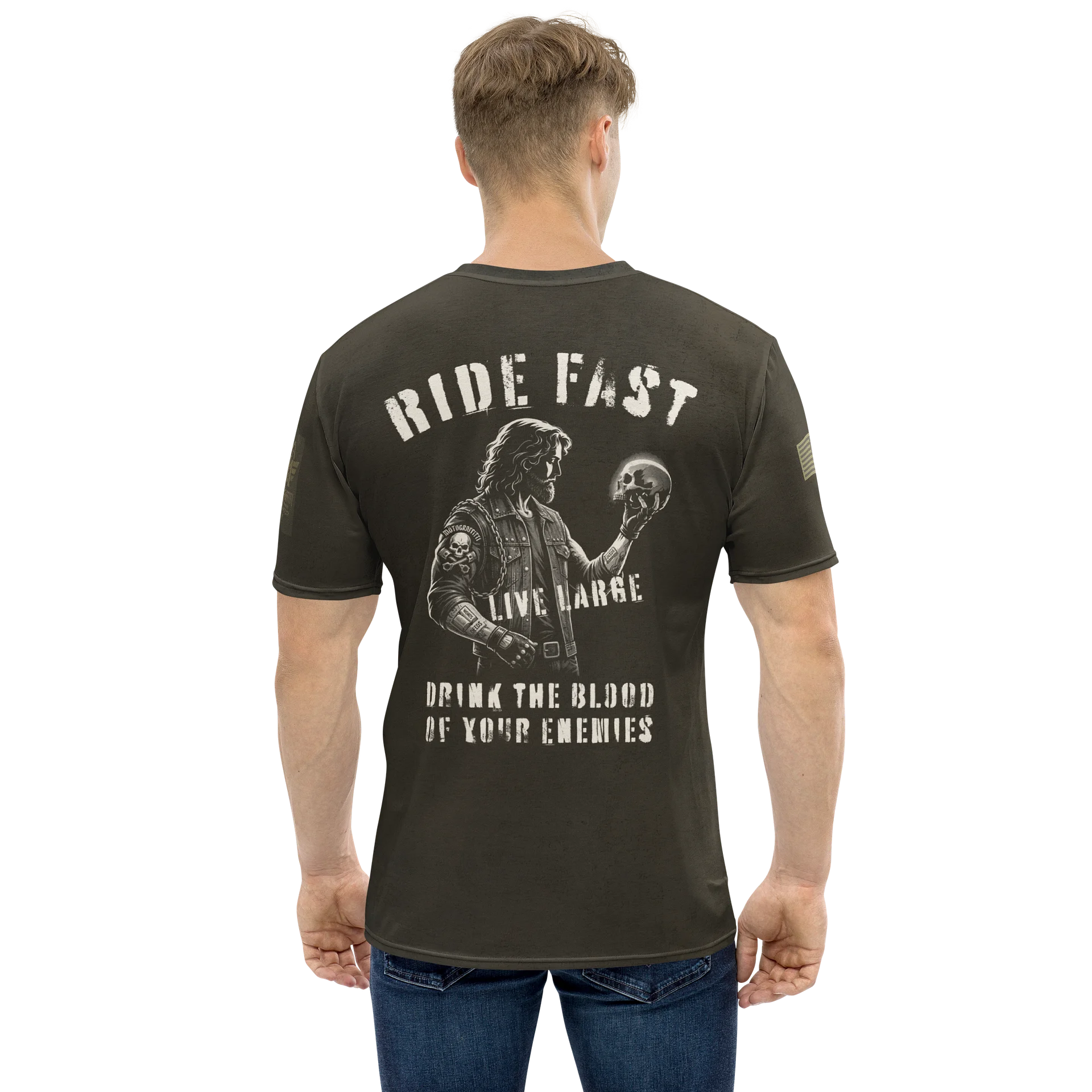 Ride Fast Live Large MötoGraffitti Tee product image (1)