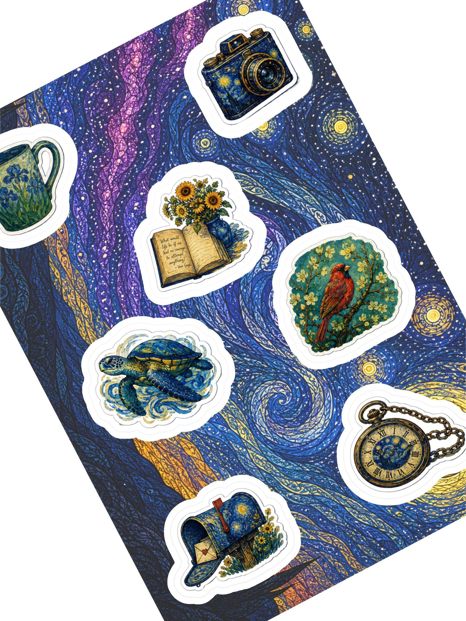 Van Gogh Cozy Sticker Sheet product image (1)
