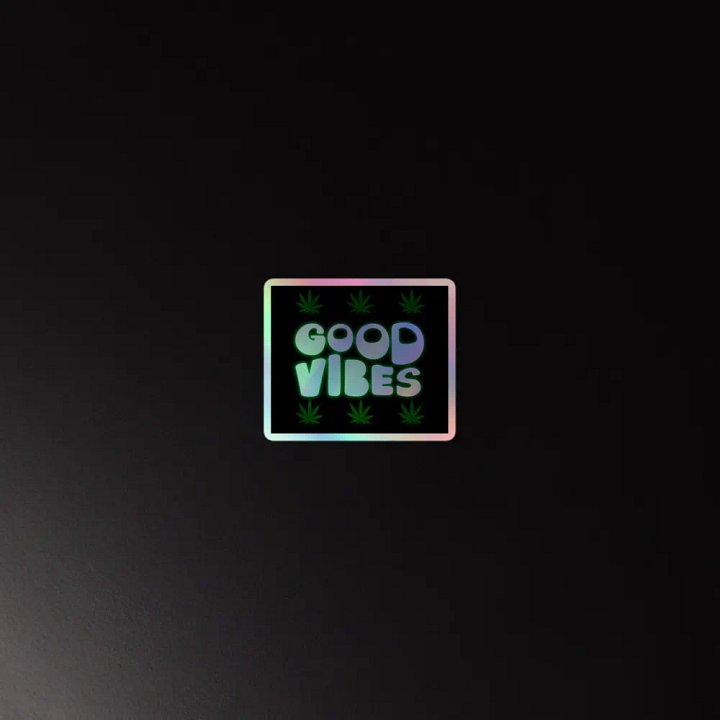Chill Cannabis Vibes Holographic Sticker Sheet product image (4)