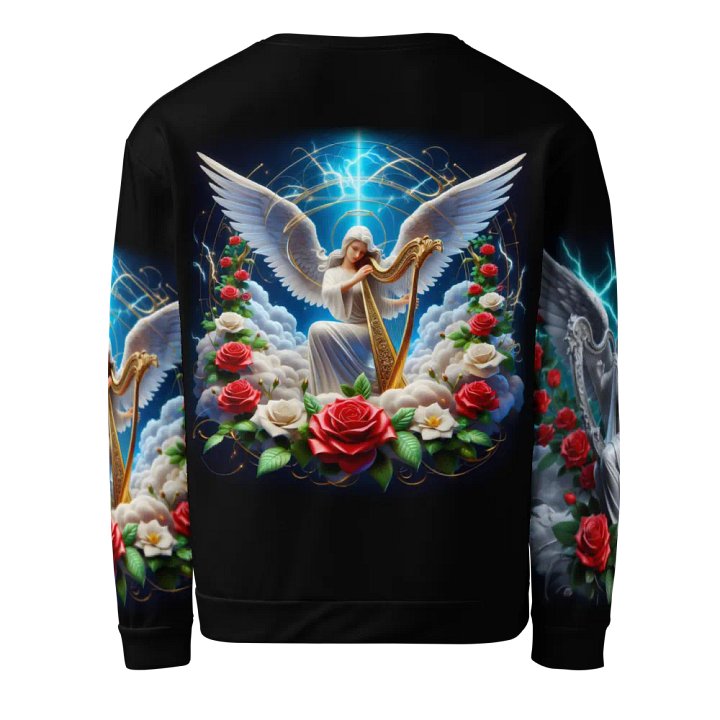 Angels making Music with a Harp - All-Over Unisex Sweatshirt #22 product image (2)
