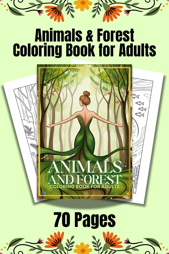 Animals and Forest Coloring Book for Adults product image (2)