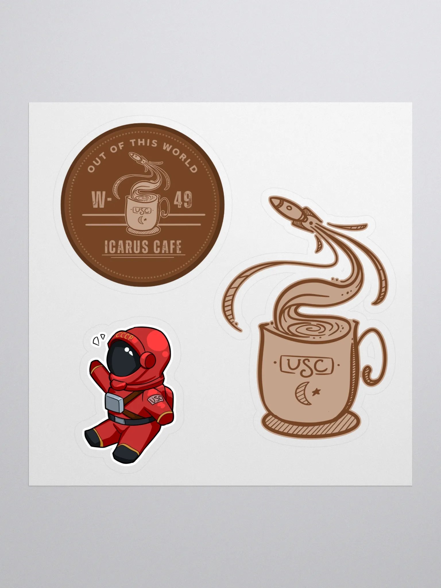 Icarus Cafe Stickers product image (1)