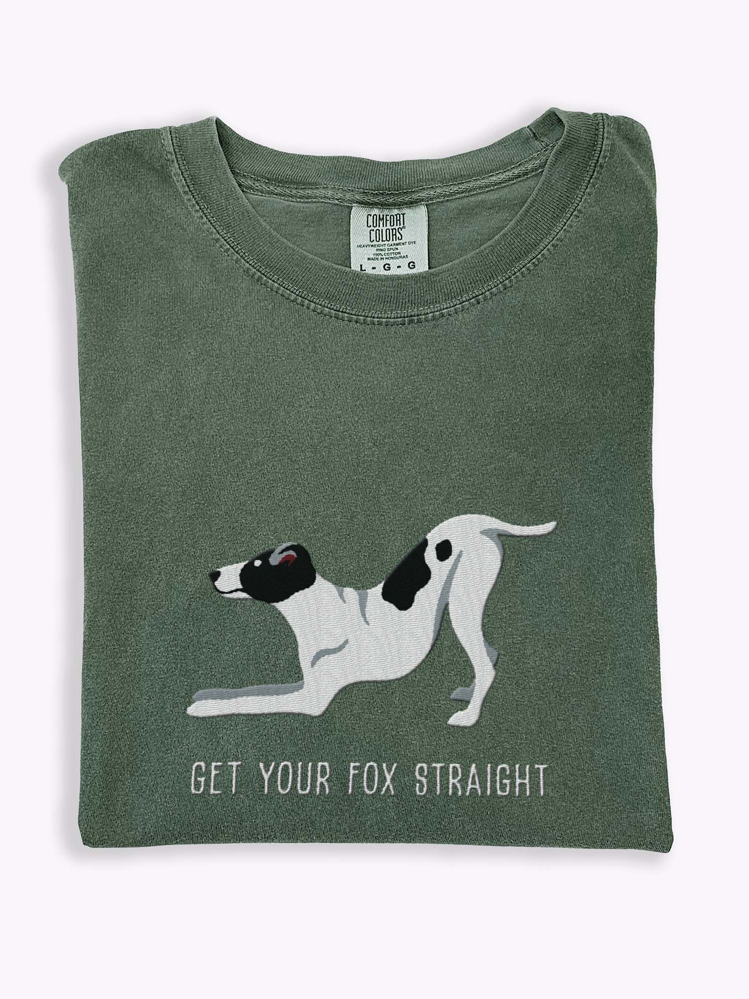 Get Your Fox Straight T-Shirt(Embroidered) of a Smooth Fox Terrier(Black & White) product image (1)