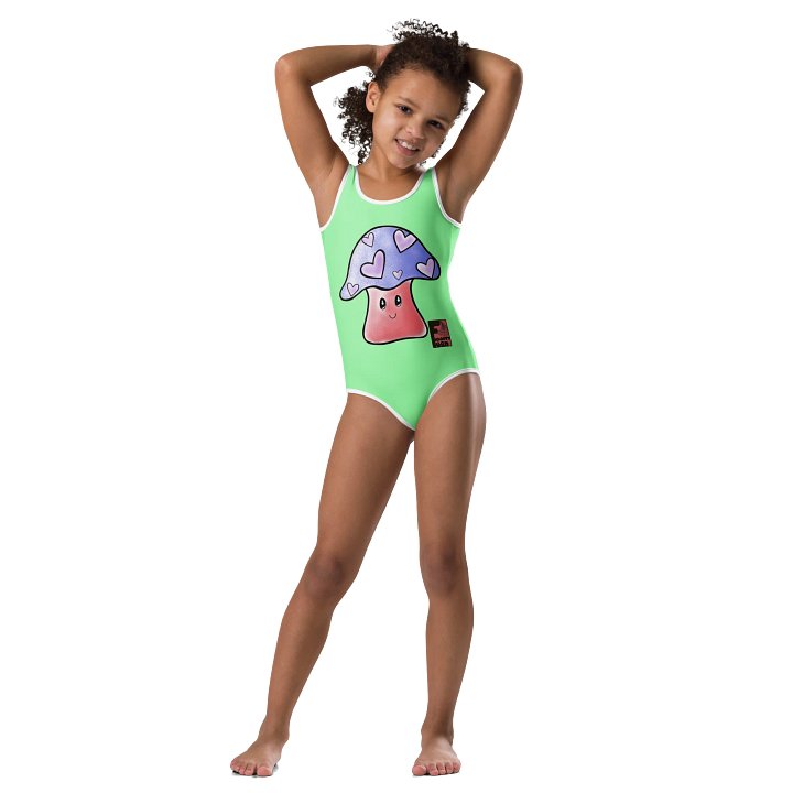 "Mushroom Love" Kid's One Piece Swimsuit product image (2)