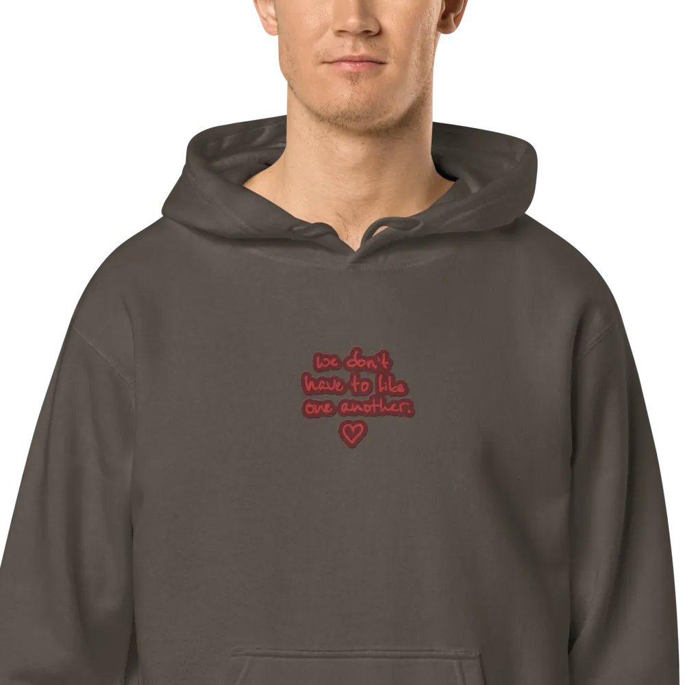 ONE ANOTHER (cherry) embroidered pigment hoodie product image (2)