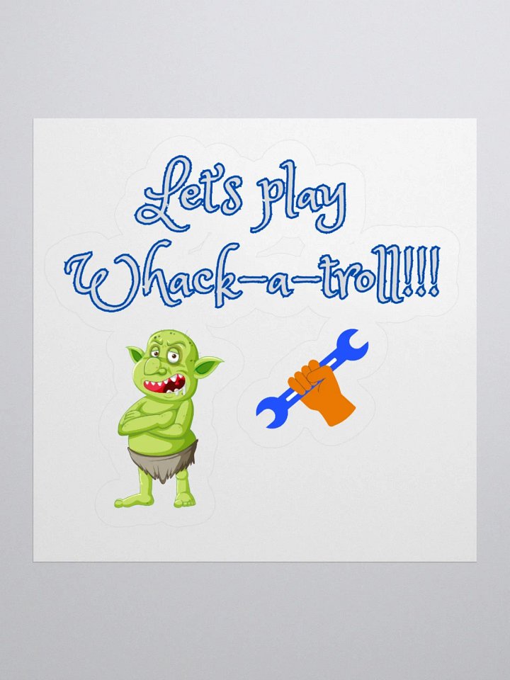Whack-a-Troll Kiss Cut Stickers product image (1)